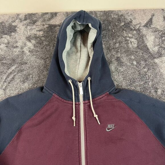 Nike AW77 Stadium Hoodie Full Zip Jacket Colorblock Men's XL Swoosh - Picture 2 of 12
